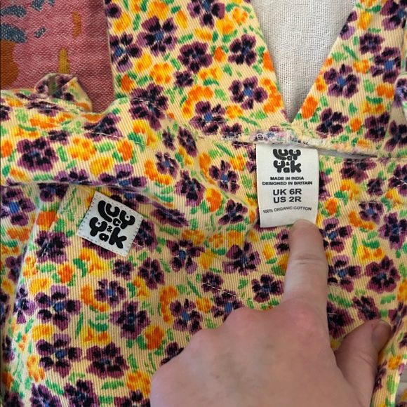 Lucy and yak Easton “everglade” dungarees floral - Picture 3 of 4